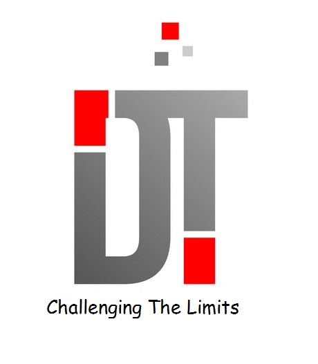 red grey alphabet letter dt d t logo combination design suitable for a company or business